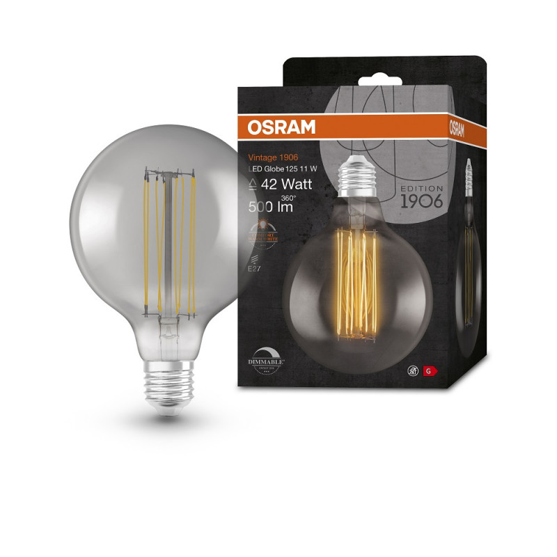 Ampoule Led Filament Vintage Edition Globe Mm W Fum Osram