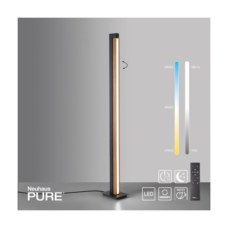 Lampadaire Led Pure Lines Rotatif Paul Neuhaus Comptoir Des Lustres