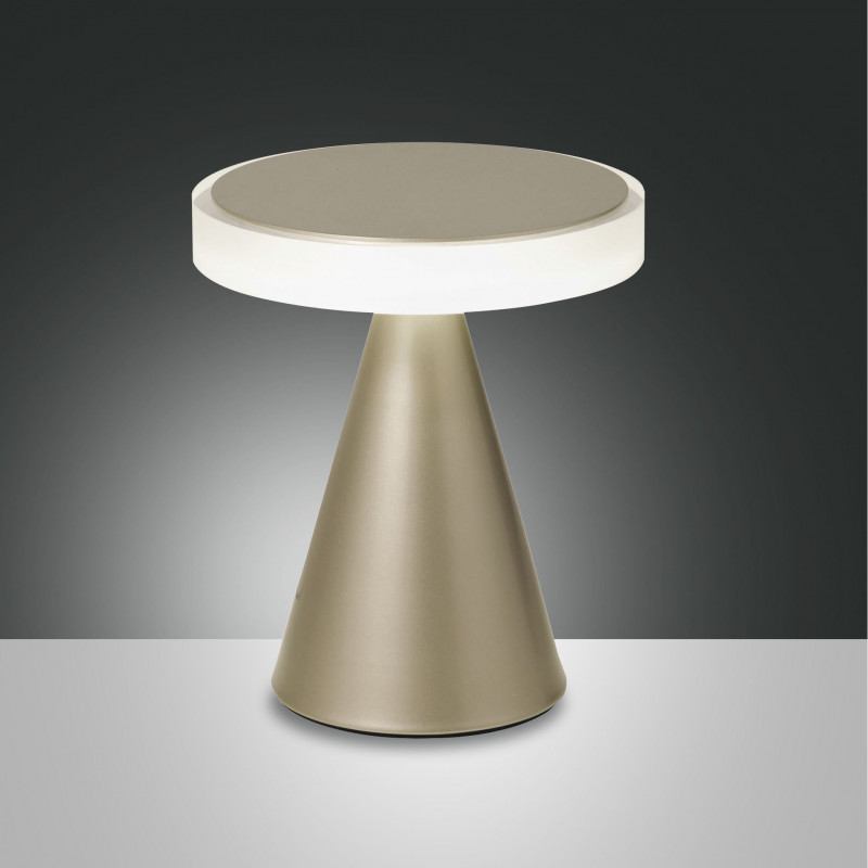 Lampe LED tactile Neutra GM Or mat - Fabas Luce